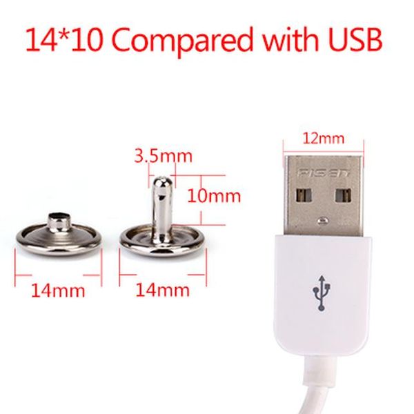 

50 шт. 14 мм круглая двойная крышка заклепки металлического крепости столкновение ногтей металл шип рок кожаный сумасшедший сумка для обуви