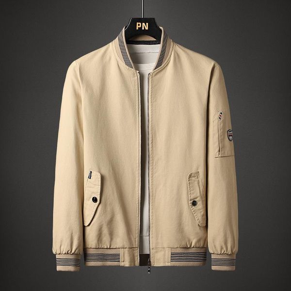 

men's jackets bomber jacket men army 2021 spring autumn thin coat mens casual windbreaker stand collar chaquetas, Black;brown