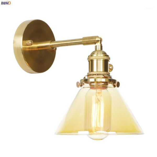 

iwhd nordic copper retro wall light fixtures bedroom bathroom mirror switch glass edison modern led vintage wall lamp sconce1