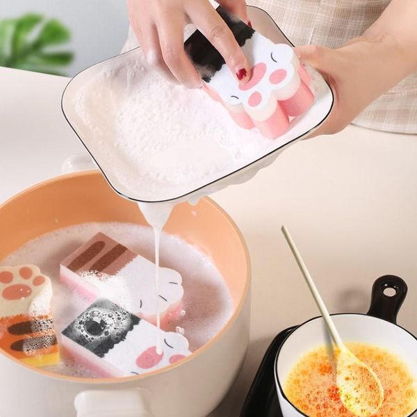 

cat claw sponge eraser kitchen dust wipes home clean accessories microfiber dish cleaning toilet brush sponge window cleaner h jllqaj