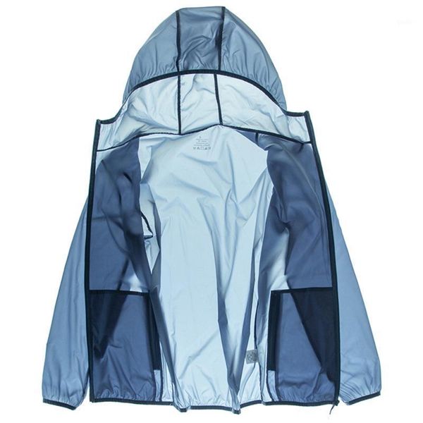 

nu-june lightweight jacket hooded uv50+ fishing shirts quick dry windproof skin coat sun protection sports anti-mosquito jacket1, Blue;black
