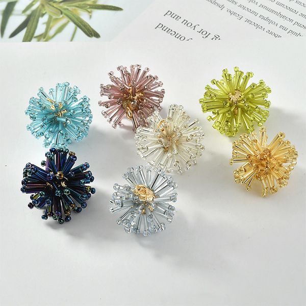 

hand made flower ball shape pendants for earrings diy findings colorful crystal beads making charms jewelry accessories charms