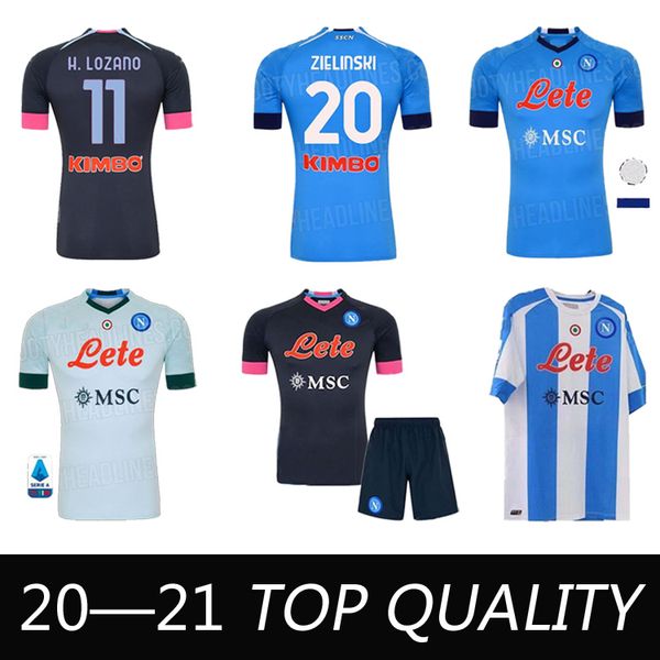 

20 21 21 футбол футбол футбол четвертых майховых изделий неаполь calcio 4-й салюто марадона осимхну isigne mertens h.lozano maillots men kit, Black;yellow