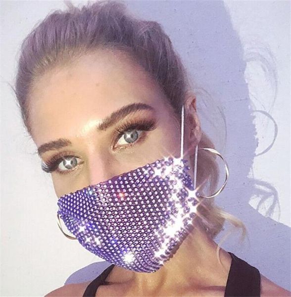 

huz4mesh colorful 23 bling colors diamond party rhinestone grid net mask washable hollow masks bwe2125