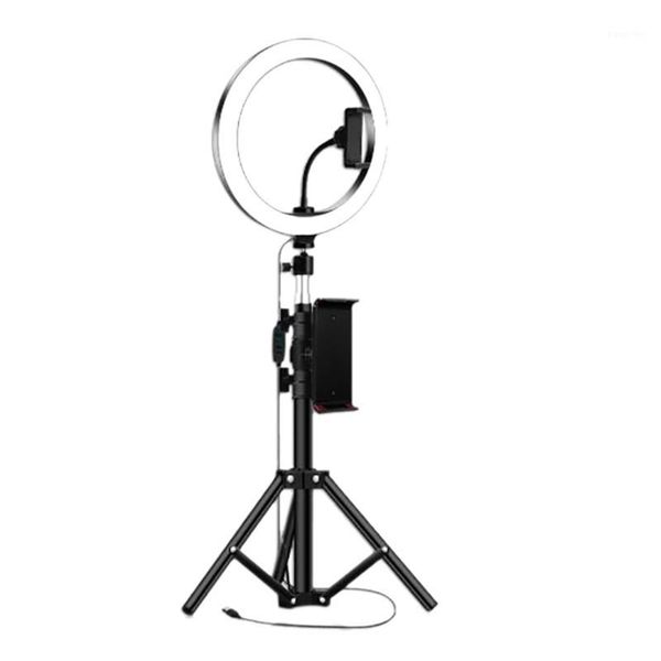 

new 10inch ring light with tripod stand for ipad pgraphy studio video led ring lamp 5600k with usb plug for makeup1