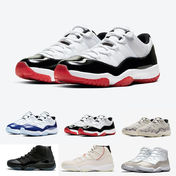 

wholesale 11 white bred concord gamma light bone snakeskin basketball shoes 11s cap and gown legend blue men women basketba