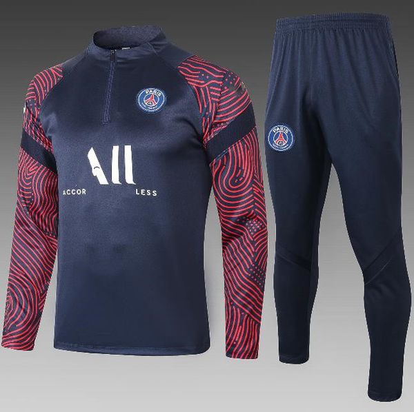 

new season parissg football training tracksuit soccer training suit survetement de foot chandal jogging s-xxl 20-21, Gray