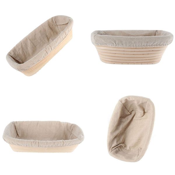 

bread proofing banneton dough brotform proving long rattan basket & liner