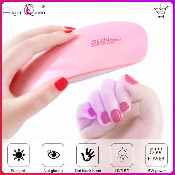 Secador de unhas 6w lâmpada para manicure UV LED Arte Secador USB Secagem Gel Polonês Varnish Mini Ice 220225