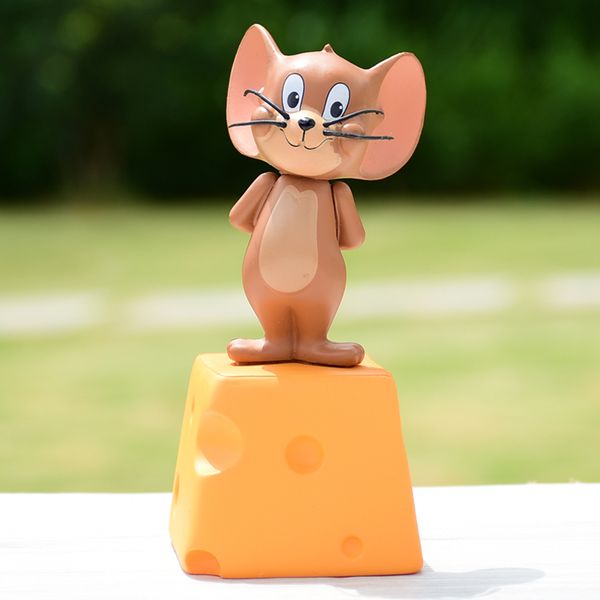 

hyfrdfand tom cat jerry mouse hand made model doll car decoration cake baking children's toy giftgdr, Silver