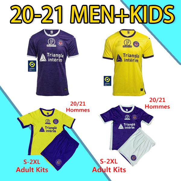 

new 20 21 fc toulouse soccer jerseys home away third 2020 sangare 17 diakite 19 kone 34 gradel 7 said 25 sylla 12 jersey football shirt, Black;yellow