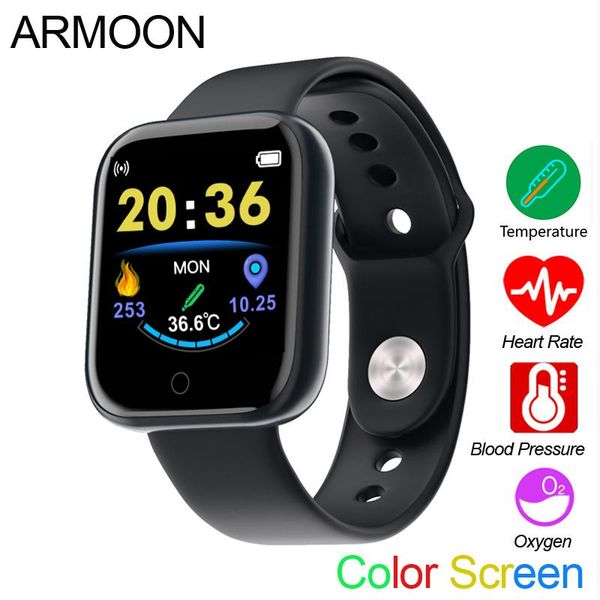 

smart watch d20t 1,3-дюймовый мужчина женщины полоса измерения температуры термометр фитнес-трекер часы сердечных частот спорт smartwatch jl