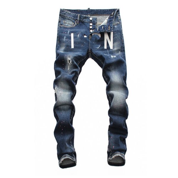 

designer jeans famous brand men ripped fashion streetwear luxury man motocycle italy jean pants new arrivals straight denim men jeans, Blue