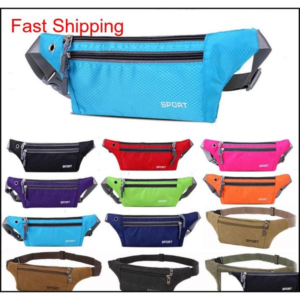 

running sport gym bags hiking cycling outdoor waist bag pouch portable fitness equipment waterproof package bags fashion accessories llouj, Silver