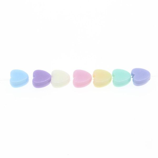 

300 шт. акриловые шарнирные бусины сердце, смешанные для diy ювелирные изделия, изготовление 8 мм 300шт. акриловая хорошая видимость милый н