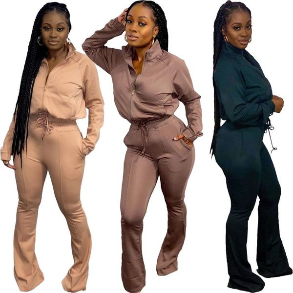 

q7115 independent station amazon new cross border fashion women's solid color sports casual pants set, Gray