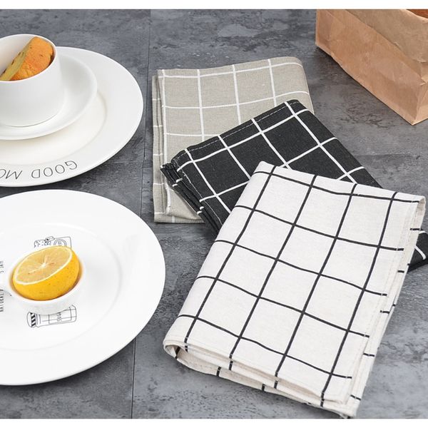 

30x40cm simple classic quality table napkin towels dining table mats cotton place mats plate mat coasters 1pcs d3 wmtdqd comb2010