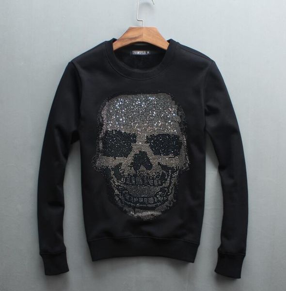 

2020 new design man drill casual asian men's diamond size hoodies 37po, Black