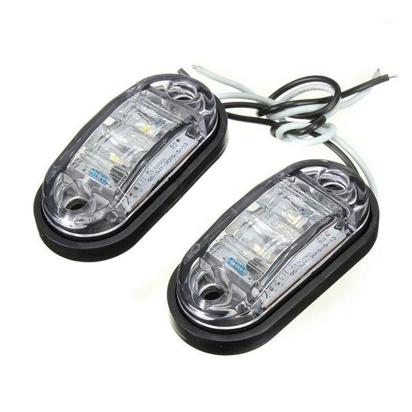 

4x led light side overall truck trailer van white1