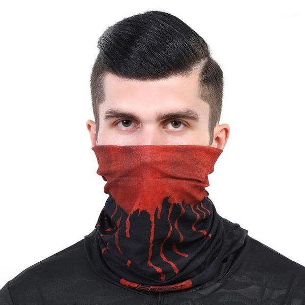 

cycling caps & masks scarf women bandanas 9 pack outdoor headband neck windproof sun protection men 2021 summer 1, Black
