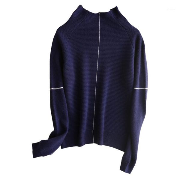 

thick cashmere sweater women's turtleneck ribbed elbow bottom shirt warm cozy soft autumn wool casual pullover 2019 new1, White;black