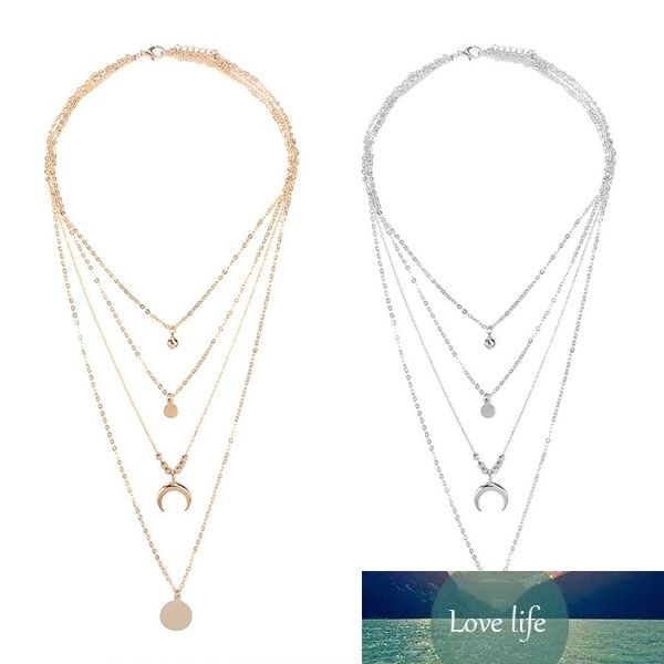 

boho multi layer choker necklace for women long chain gold color rose cross pendant necklace statement maxi necklace jewelry, Silver
