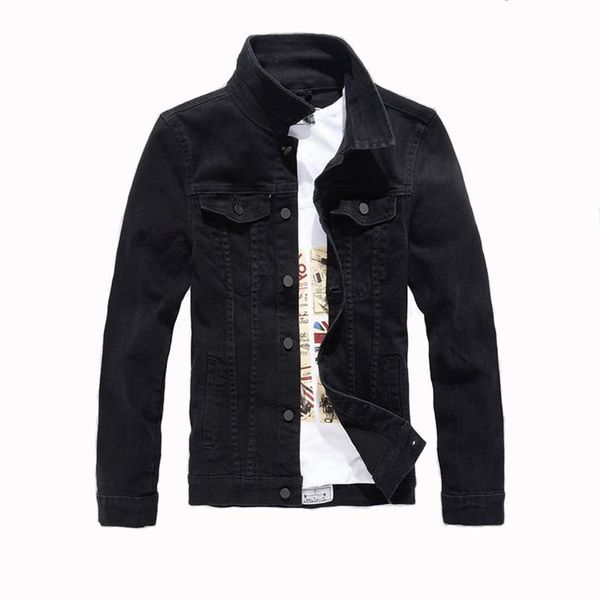 

kiovno men casual denim jackets coats slim fit turn down collar jeans jackets outwear for male size m-4xl, Black;brown