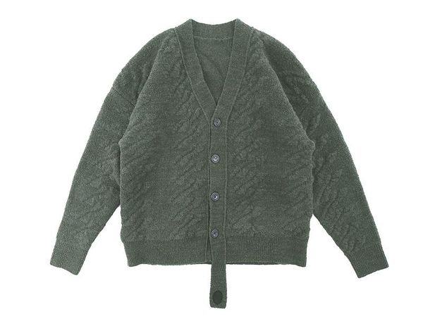 

men's sweaters 2021 style we11done solid color sweater cardigan fashion oversized casual men women couple sweate, White;black