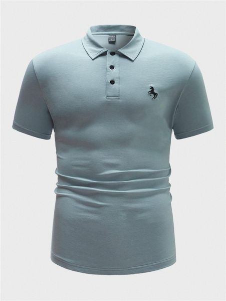 

men horse embroidery polo shirt 65hv#, White;black