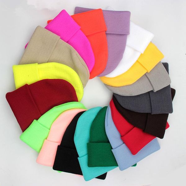 

beanies wholesale solid beanie autumn winter wool blends soft warm knitted cap men women hats gorro ski caps 300pcs/lot