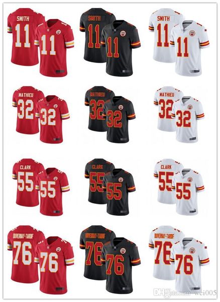 

men women youth kansas city chiefs 11 alex smith 55 frank clark 76 laurent duvernay-tardif 32 tyrann mathieu football jersey, Black;red