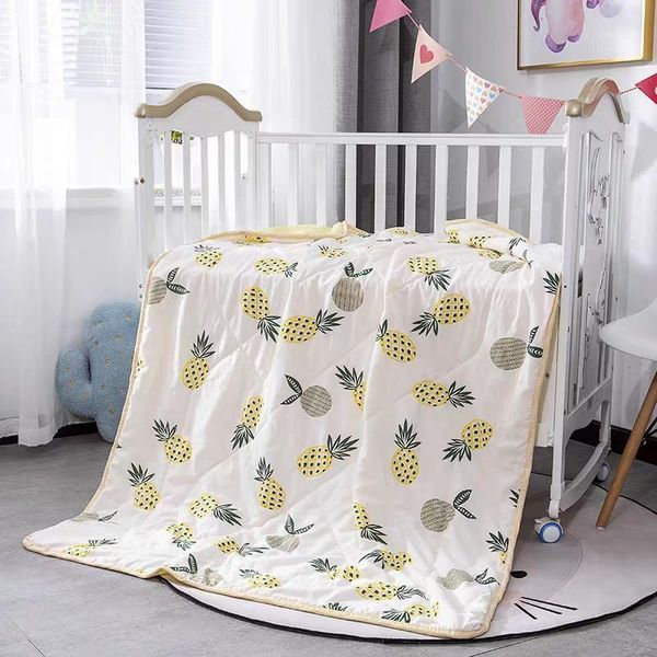 

ins popular pineapples air condition quilt for summer , queen size soft bedside quilt blanket, baby blanket1
