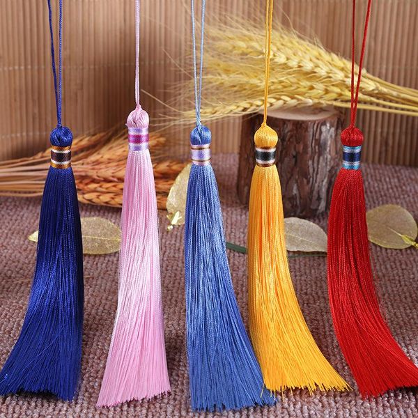 

2pcs chinese style colored polyester tassels home textile curtain clothes decorative charms pendants diy crafts fringe trim h jllbqk
