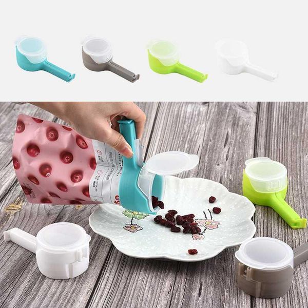 

kitchen tools 1pcs seal pour storage bag clip sealing clip effect clamp with large discharge nozzle for storage1