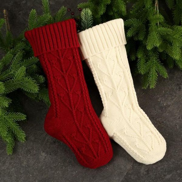 

christmas decorations 2 pack decoration knitted elk stockings sock candy gift bag xmas tree hanging pendant ornament for kids