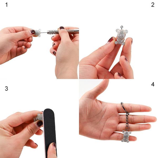 

1set hand drill for resin molds sanding stick uv epoxy resin mold tools diy jewelry making equipments metal drill screw eyepins h sqcqlo, Silver