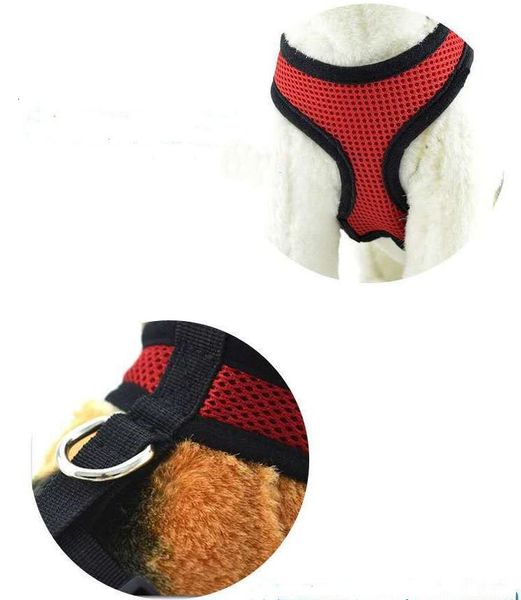 

soft pet adjustable breathable harness safety strap mesh vest for dog puppy cat accessories ppe3654