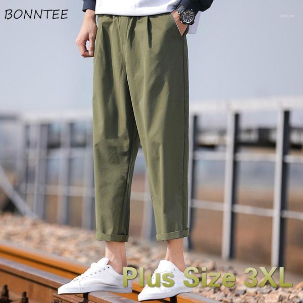 

casual pants men solid pocket summer harem pant plus size 3xl mens harajuku trendy loose korean style all-match ins streetwear1, Black