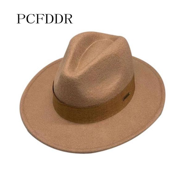 

pcfddr korean winter universal wide brim wool felt hat jazz hat east gate flat brim hat., Blue;gray