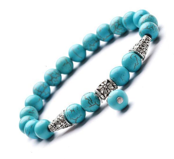 

natural lava stone turquoise prayer beads 2019 charms bracelets anti-fatigue volcanic rock men's women's fashion diffuser jewelry