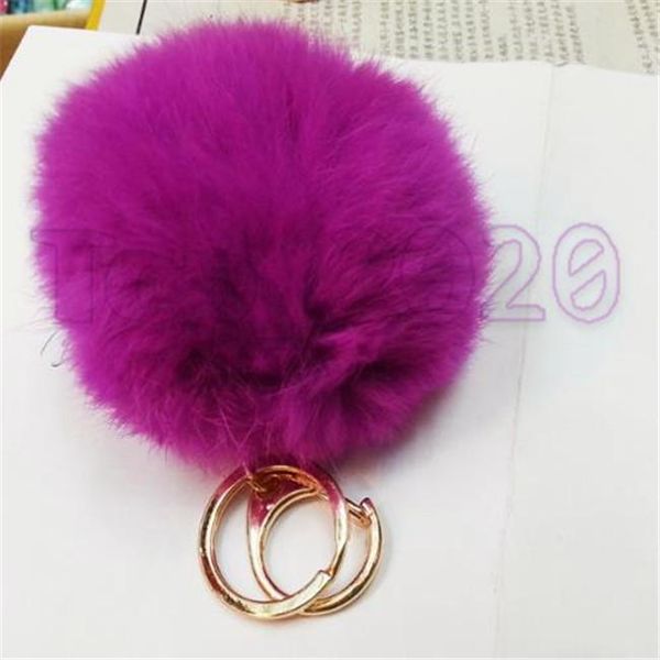 

pompoms keychain trinkets gold lobster fur ball key chain fluffy key link cute keychains for women bag cars keyrings multi colors, Silver