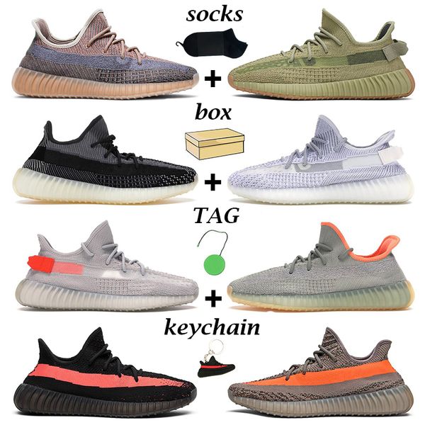 

kanye men women running shoes fade carbon cinder yecheil static butter desert sage earth sulfur natural cream mens trainers sneaker with box