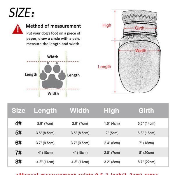 

winter dog shoes warm pet dog boots waterproof puppy dog rain snow booties socks reflective for small large footwear wmtuaj