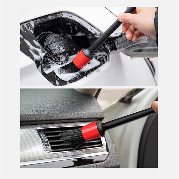 

5pcs detailing brush car wash brush for washing car interior cleaning wheel gap rims dashboard air vent trim detailing tool h jllhtw