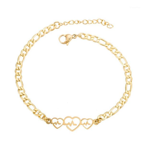 

heart bracelets for woman couple bracelets rose gold double layer stainless steel adjustable bracelet for women accessories 20201, Golden;silver