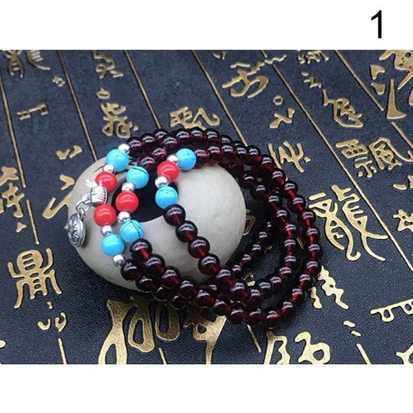 

three circles of garnet bracelet beads gifts for mothers girlfriends and girls, Black