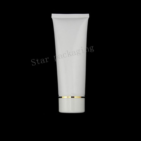 

100gx30pc white empty soft tube for cosmetic packaging 100ml lotion cream plastic bottle skin care squeeze containers