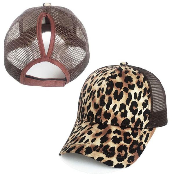 

ball caps women ladies summer mesh back messy high bun baseball cap vintage leopard zebra-stripes adjustable snapback trucker hat, Blue;gray