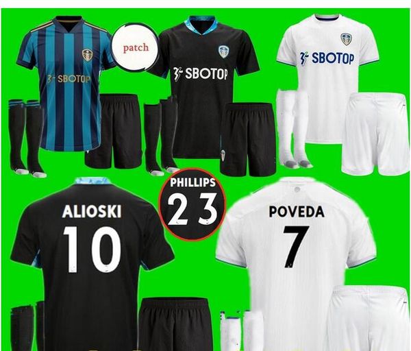 

new 20 21 leeds soccer jersey united 2020 2021 коста алиоско-столетниц phillips bamford clike men детские футбольные рубашки, Black;yellow