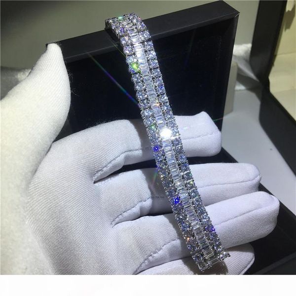 

new year's gift lovers tennis bracelet 5a cubic zirconia white gold filled party engagement bracelets for women wedding accessaries, Black